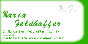 maria feldhoffer business card